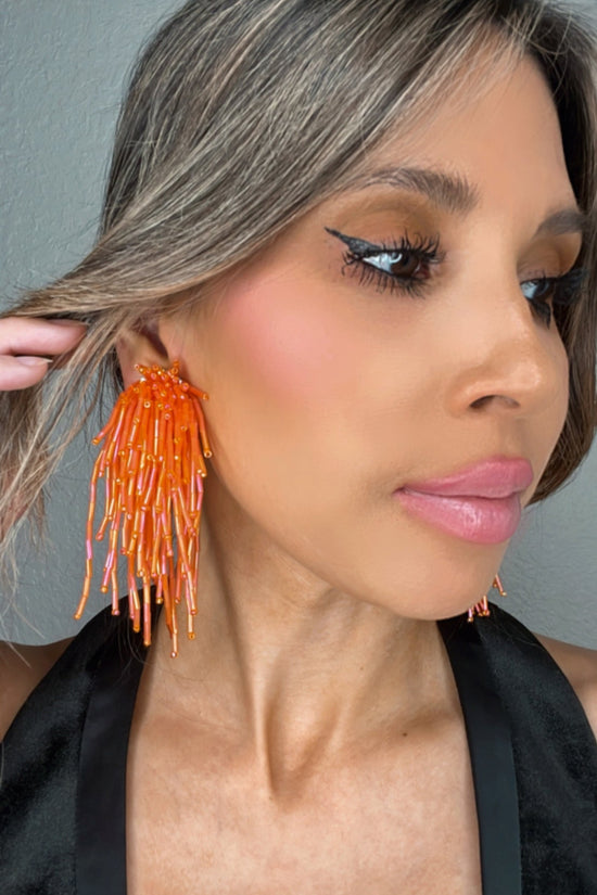 Load image into Gallery viewer, Waterfall Crystal Statement Clip On Earrings - Born To Glam
 Born To Glam