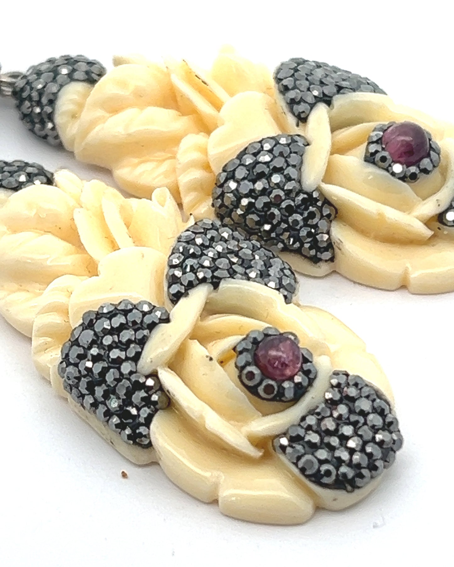 Floral Shell Gemstone Sterling Silver Earring - Born To Glam Born To Glam