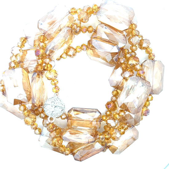 Rectangle Crystal Long Necklace - Born To Glam Born To Glam