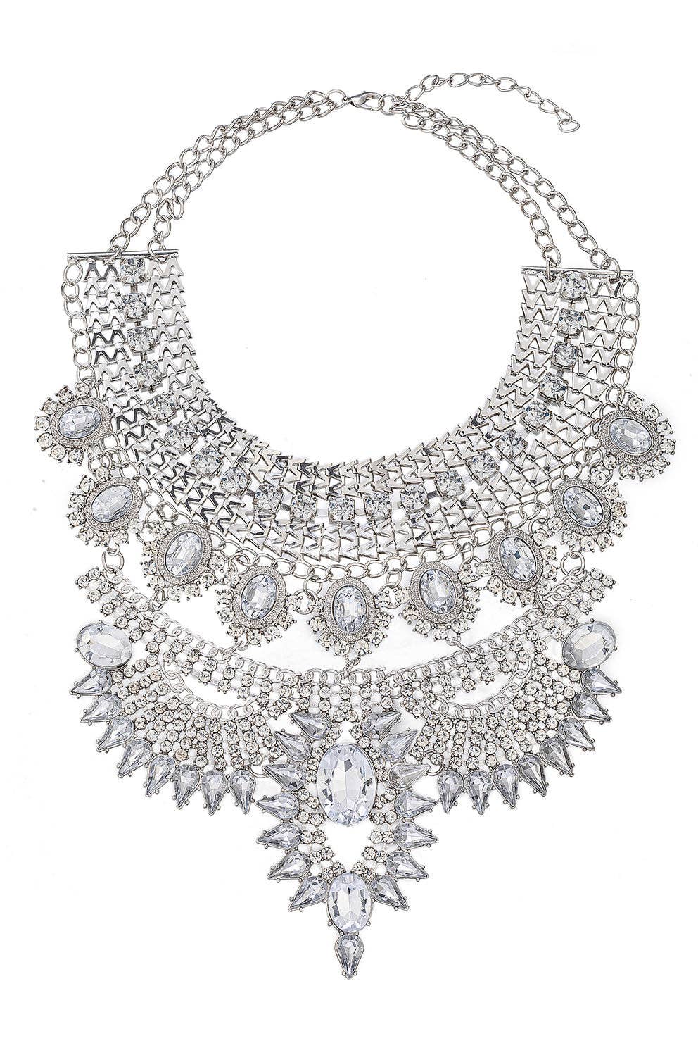 Jania Silver Necklace - Born To Glam Born To Glam