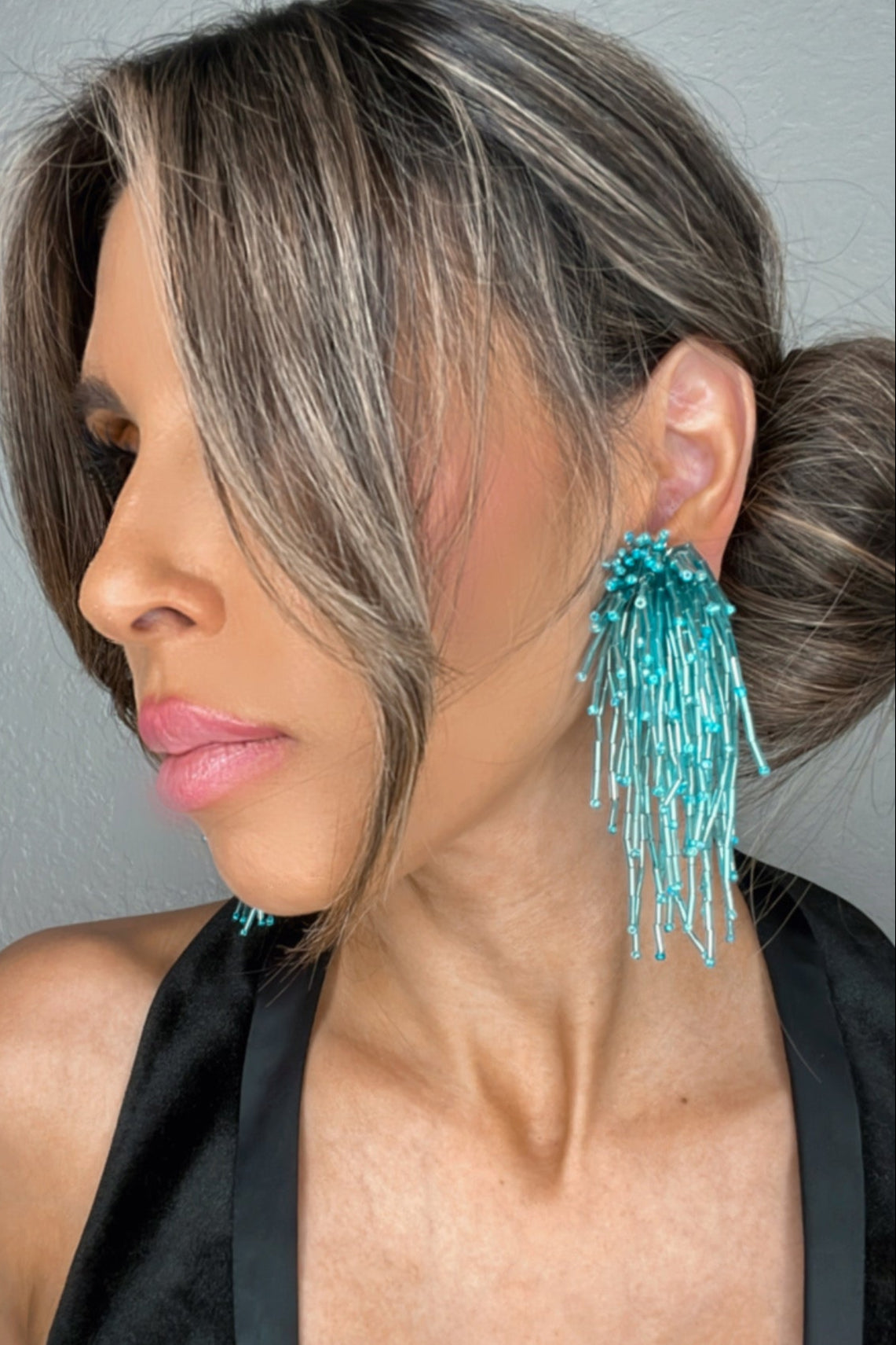 Waterfall Crystal Statement Clip On Earrings - Born To Glam Born To Glam