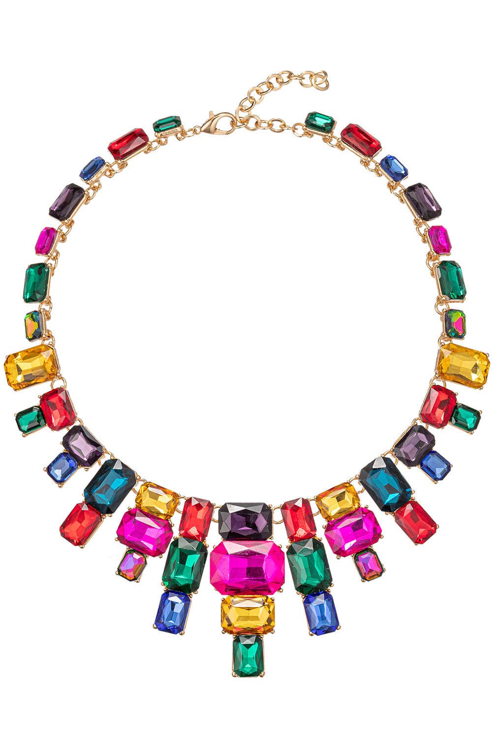 Jamie Rainbow Statement Necklace - Born To Glam Born To Glam