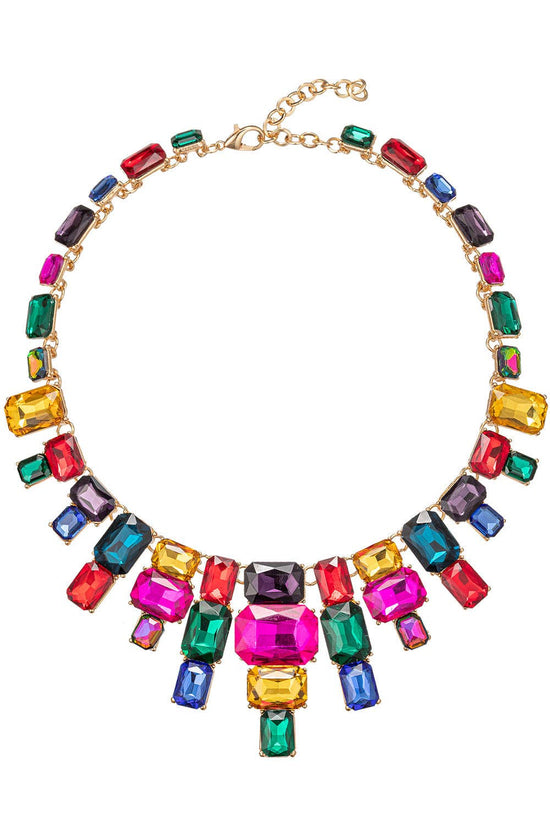 Jamie Rainbow Statement Necklace - Born To Glam Born To Glam