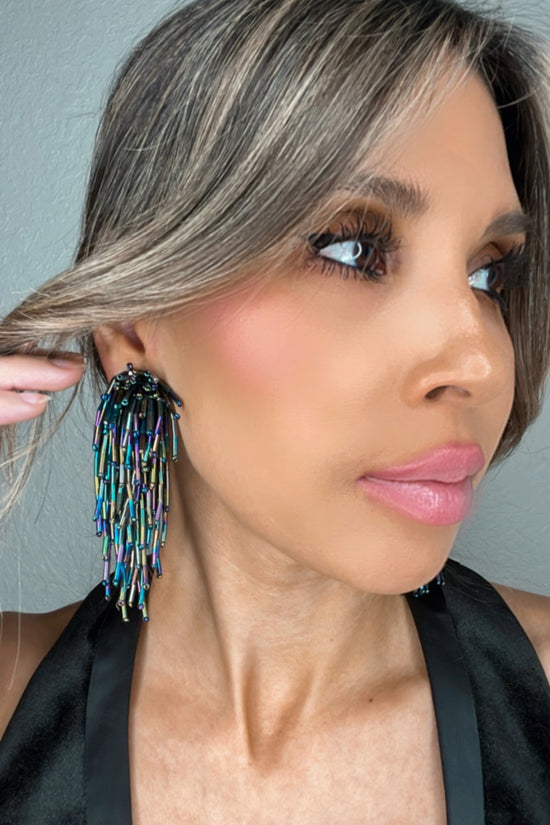Load image into Gallery viewer, Waterfall Crystal Statement Clip On Earrings - Born To Glam
 Born To Glam