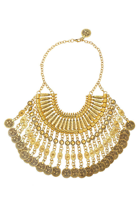 Emma Bronze Coin Necklace - Born To Glam Born To Glam