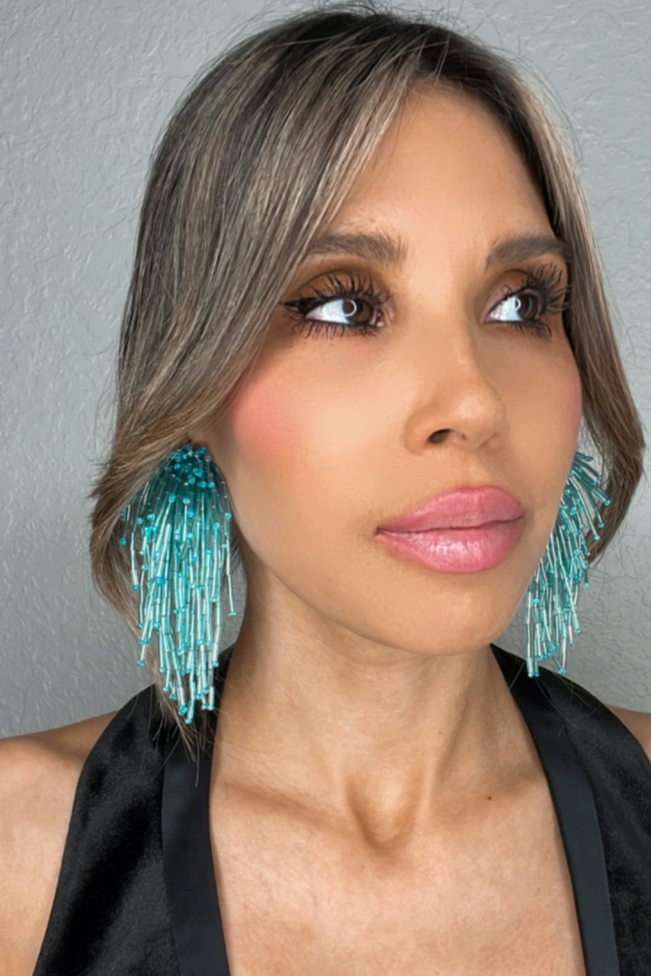 Waterfall Crystal Statement Clip On Earrings - Born To Glam Born To Glam
