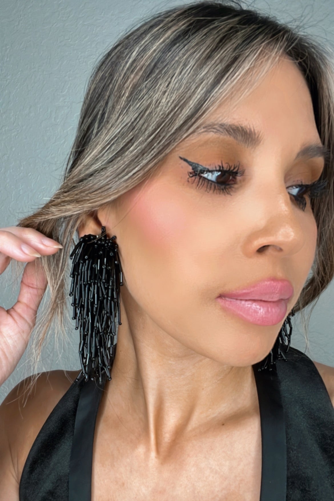 Waterfall Crystal Statement Clip On Earrings - Born To Glam Born To Glam