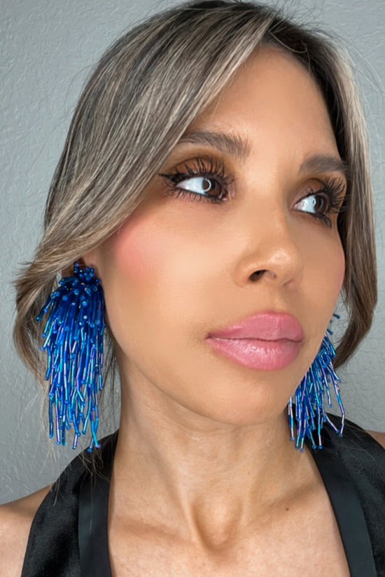 Load image into Gallery viewer, Waterfall Crystal Statement Clip On Earrings - Born To Glam
 Born To Glam