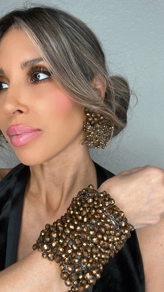 Load image into Gallery viewer, Crystal Sculpture Statement Clip On Earring - Born To Glam
 Born To Glam