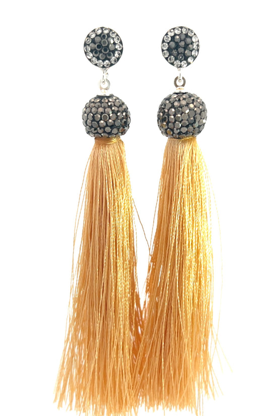 Vibrant 925 Sterling Silver Tassel Earring - Born To Glam Born To Glam