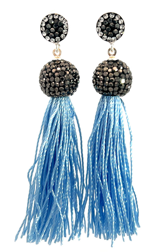 Load image into Gallery viewer, Vibrant 925 Sterling Silver Tassel Earring - Born To Glam
 Born To Glam
