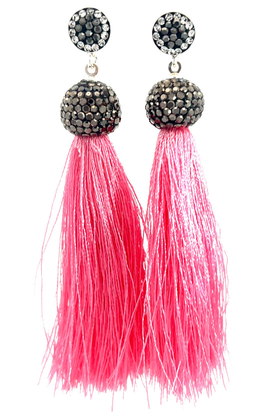 Load image into Gallery viewer, Vibrant 925 Sterling Silver Tassel Earring - Born To Glam
 Born To Glam