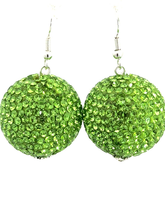 Crystal Sphere Statement Earrings - Born To Glam Born To Glam