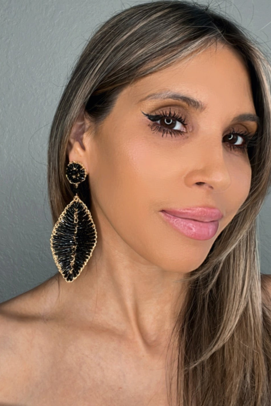 Meticulous Crystal Leaf Statement Earring - Born To Glam Born To Glam