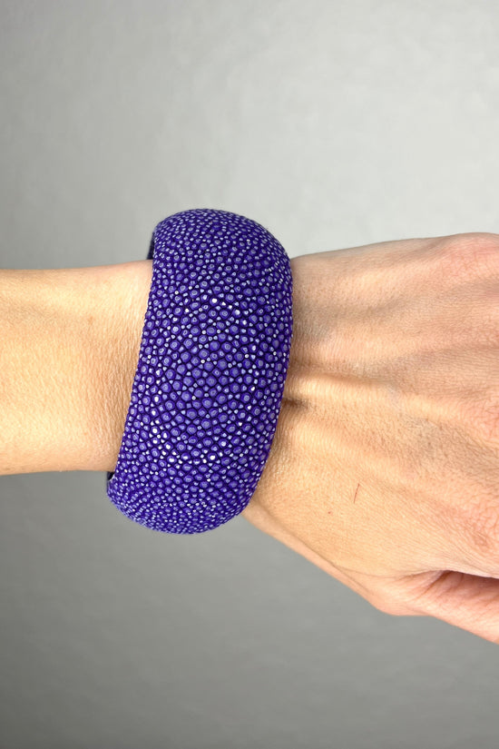 Purple Shagreen Cuff - Born To Glam Born To Glam