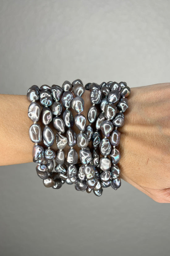 Gray Pearl Multistrand Bracelet - Born To Glam Born To Glam