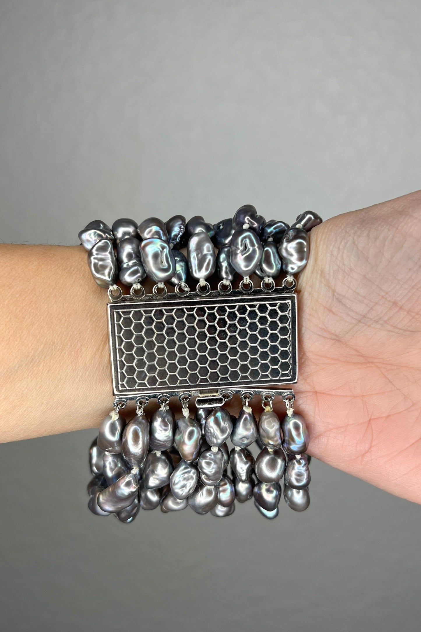 Gray Pearl Multistrand Bracelet - Born To Glam Born To Glam
