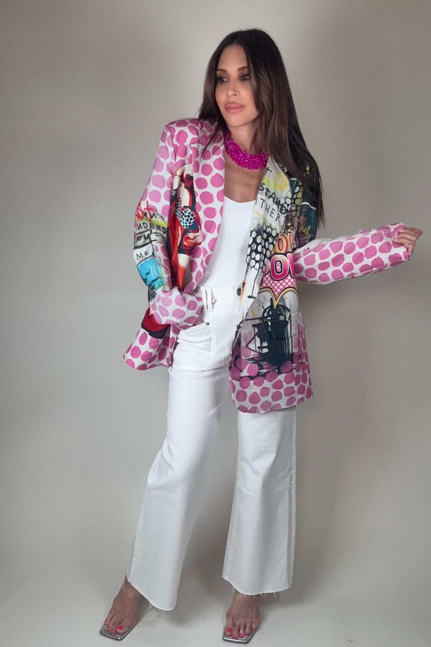 Pop Art Print Blazer - Born To Glam Born To Glam