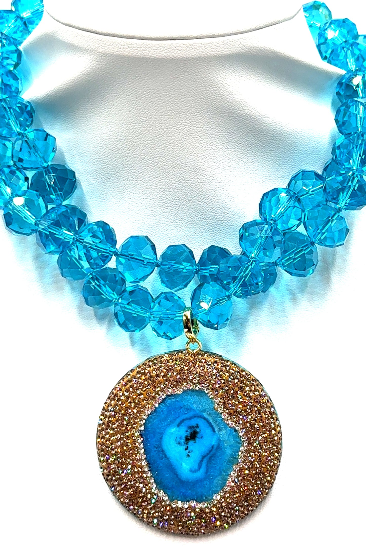 Adjustable 16mm Rondelle Short Necklace - Born To Glam Born To Glam