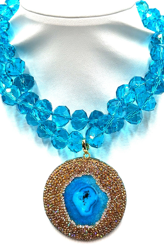 Adjustable 16mm Rondelle Short Necklace - Born To Glam Born To Glam