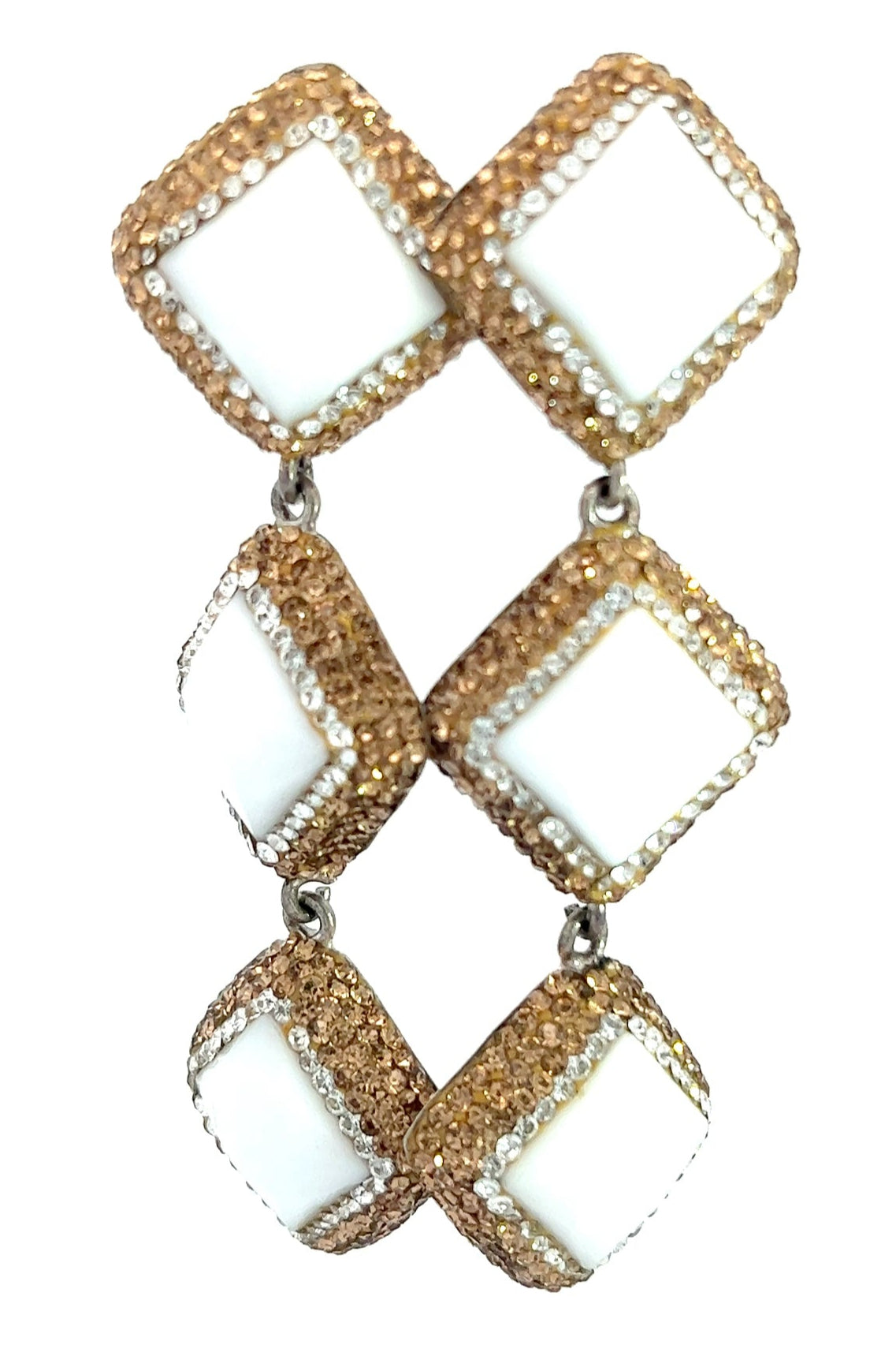 White Quartz Long Drop Earring - Born To Glam Born To Glam