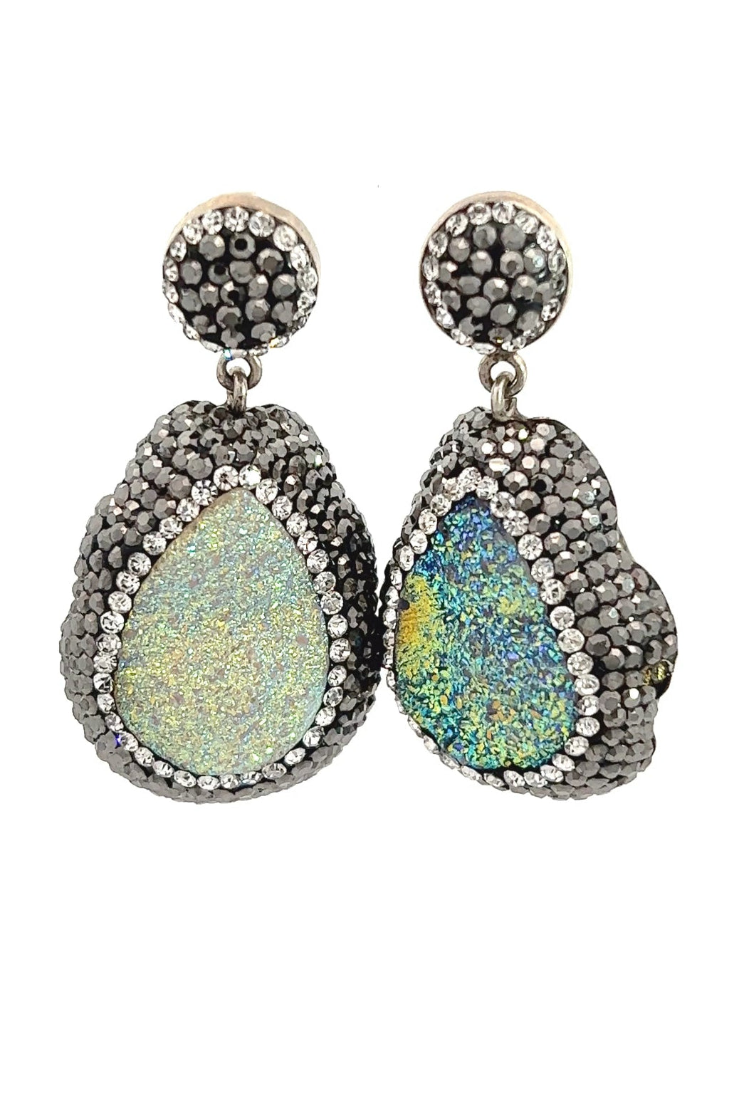 Minty Green Gemstone Dangle Earring - Born To Glam Born To Glam