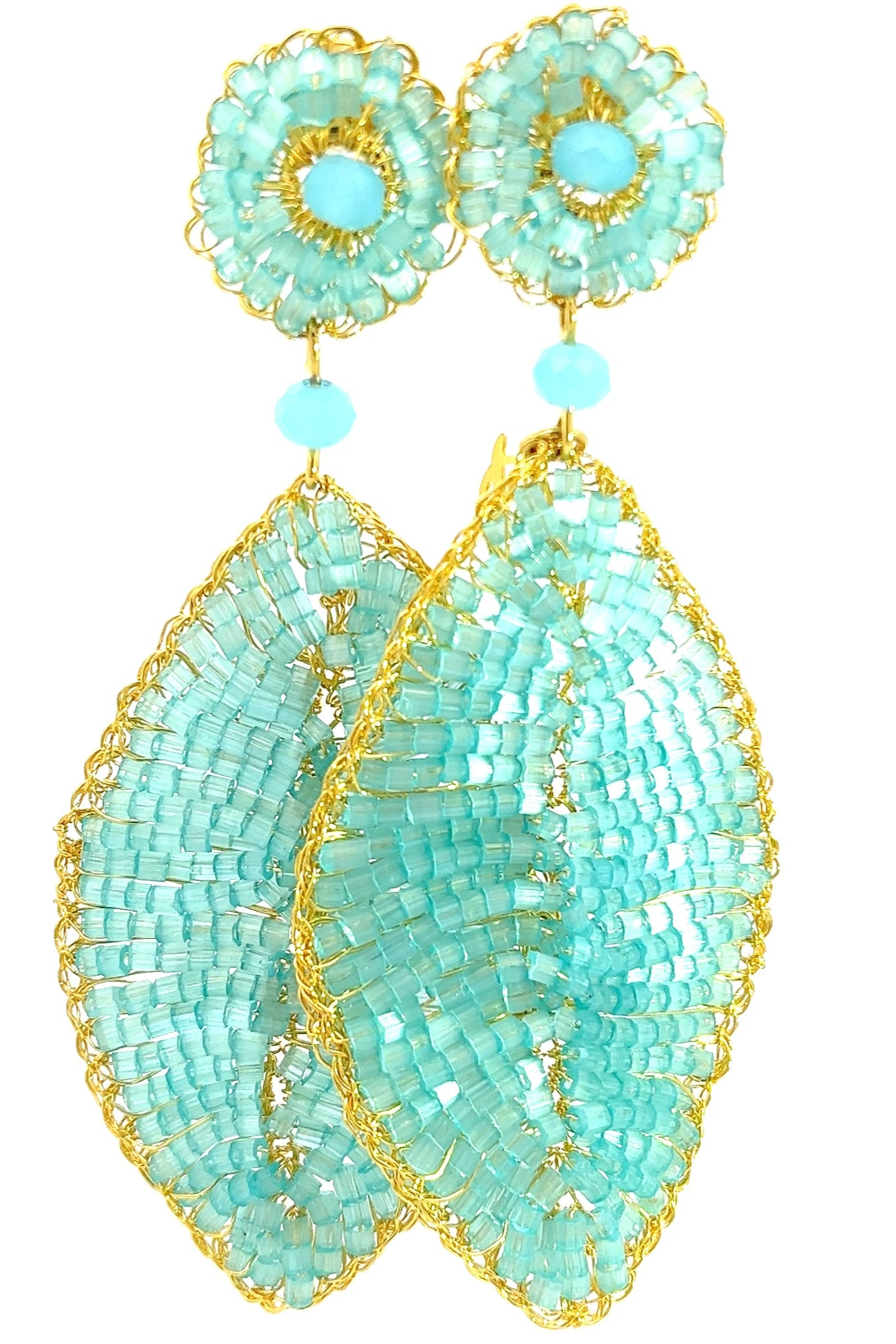 Meticulous Crystal Leaf Statement Earring - Born To Glam Born To Glam