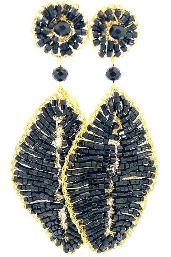 Load image into Gallery viewer, Meticulous Crystal Leaf Statement Earring - Born To Glam
 Born To Glam