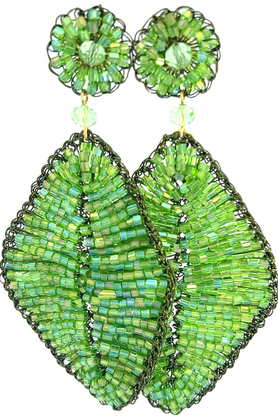 Load image into Gallery viewer, Meticulous Crystal Leaf Statement Earring - Born To Glam
 Born To Glam