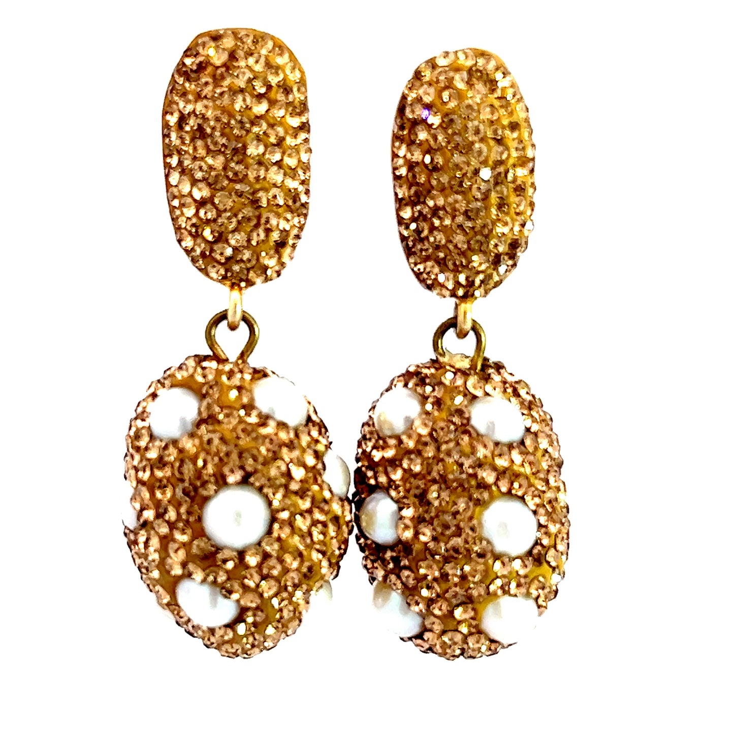 Golden Pearl Dangle Earring - Born To Glam Born To Glam