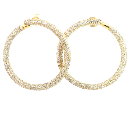Load image into Gallery viewer, Crystal CZ Hoop Earring - Born To Glam
 Born To Glam