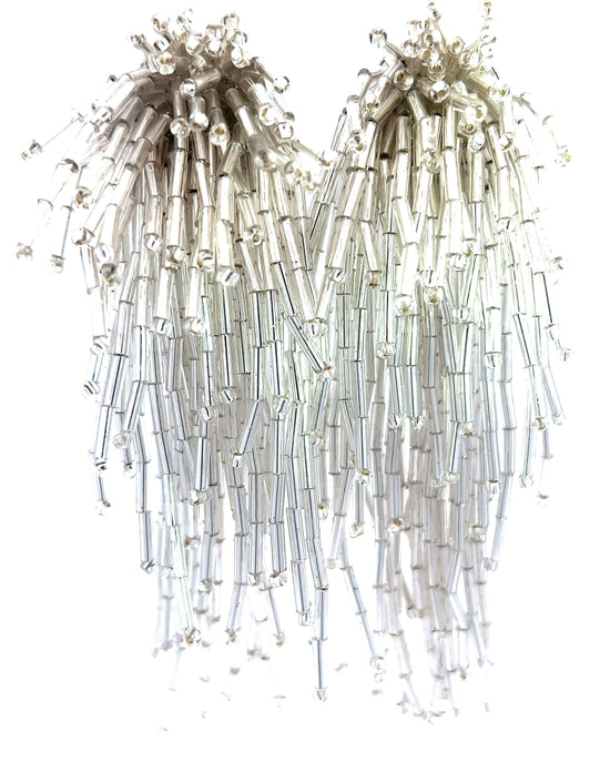 Load image into Gallery viewer, Silver Waterfall Crystal Statement Clip On Earring - Born To Glam
 Born To Glam