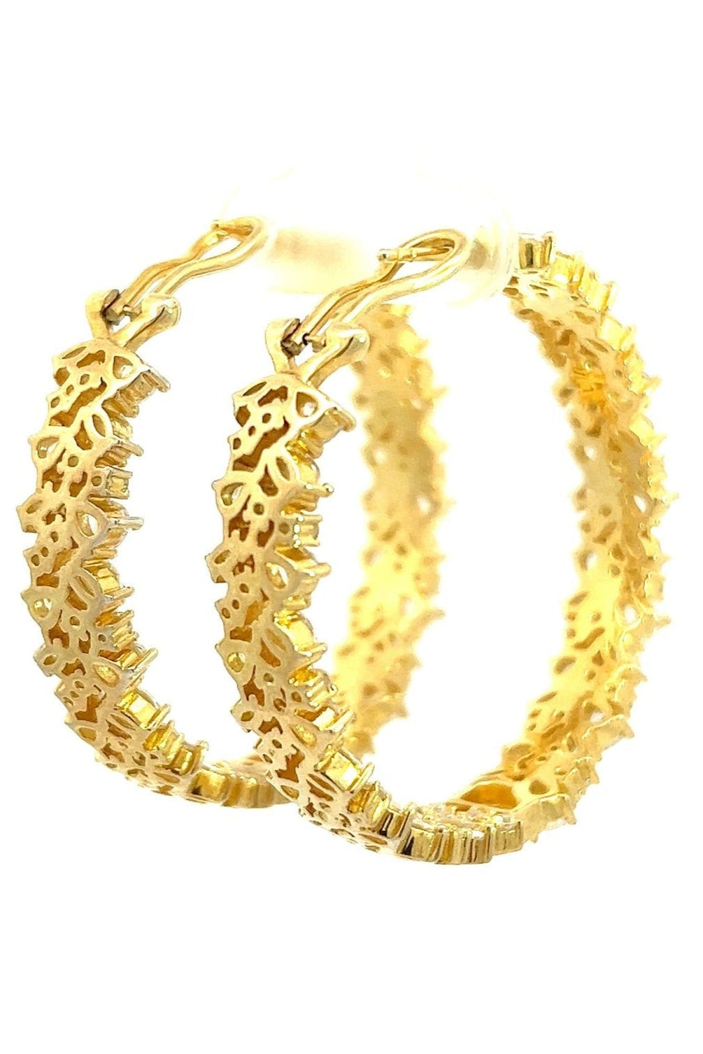 Gold Radiance CZ Crystal Hoop Earrings - Born To Glam Born To Glam