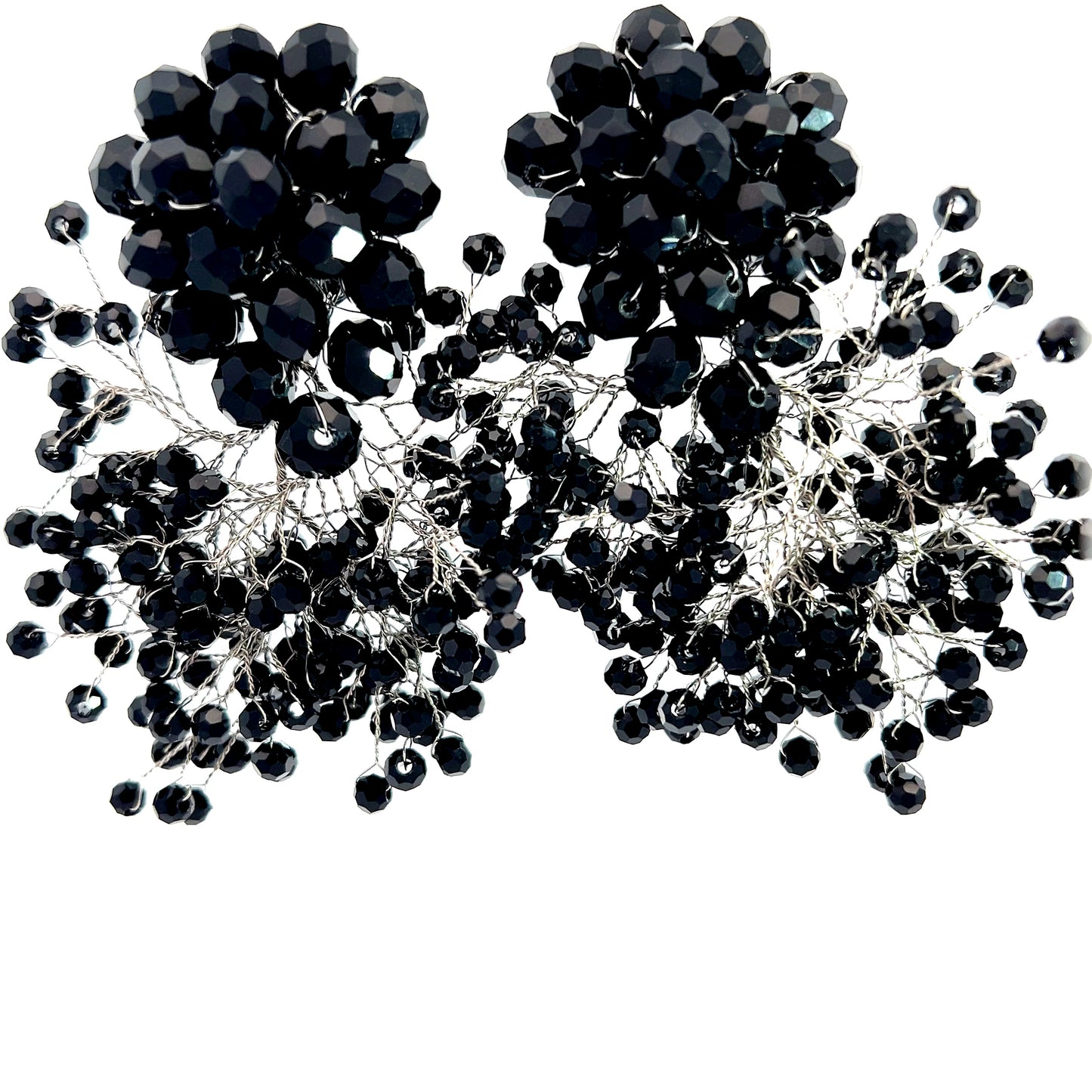 Crystal Sculpture Statement Clip On Earring - Born To Glam Born To Glam