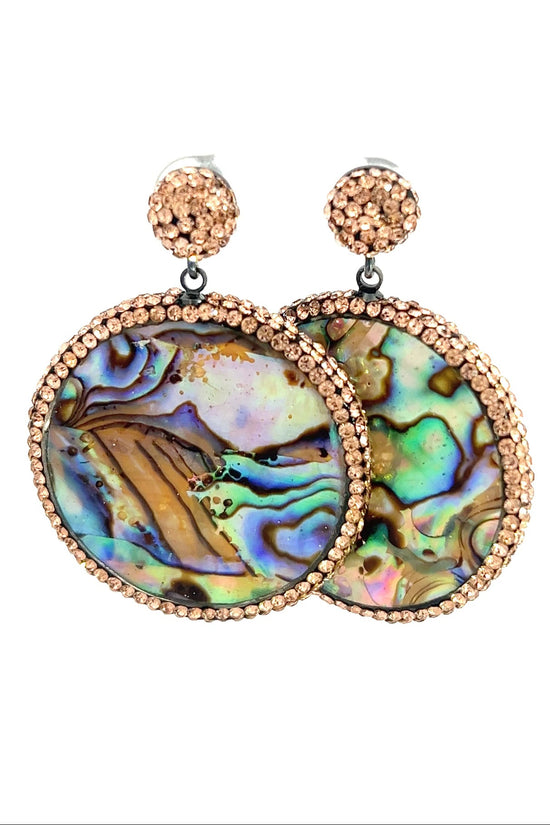 Gemstone Swirls Gold Crystal Earring - Born To Glam Born To Glam