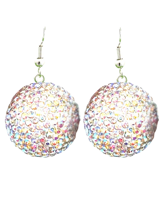 Crystal Sphere Statement Earrings - Born To Glam Born To Glam