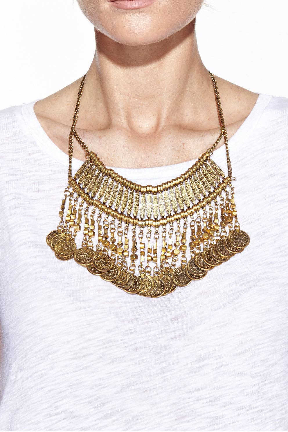 Emma Bronze Coin Necklace - Born To Glam Born To Glam