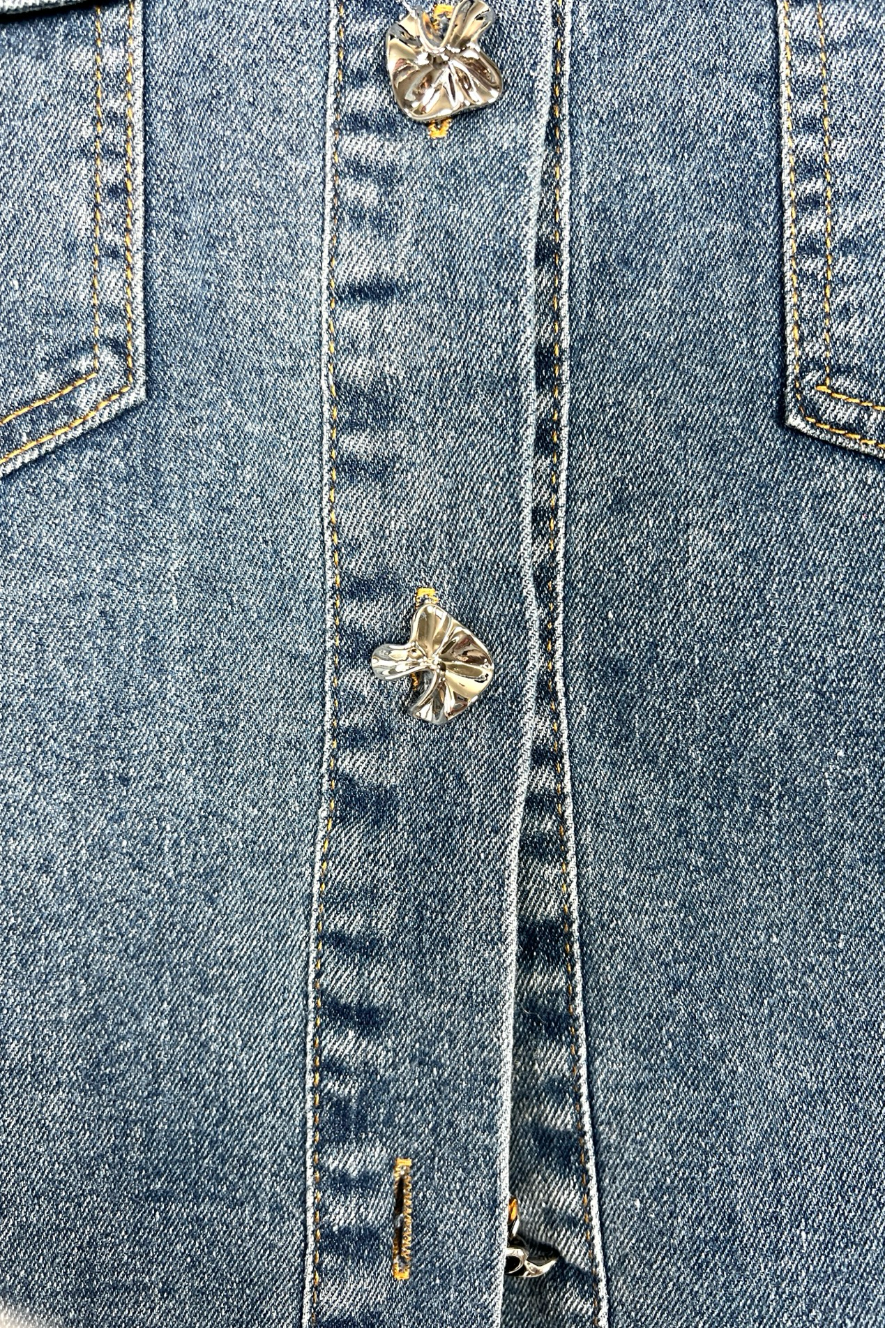 Flare Sleeve Denim Top - Born To Glam Born To Glam
