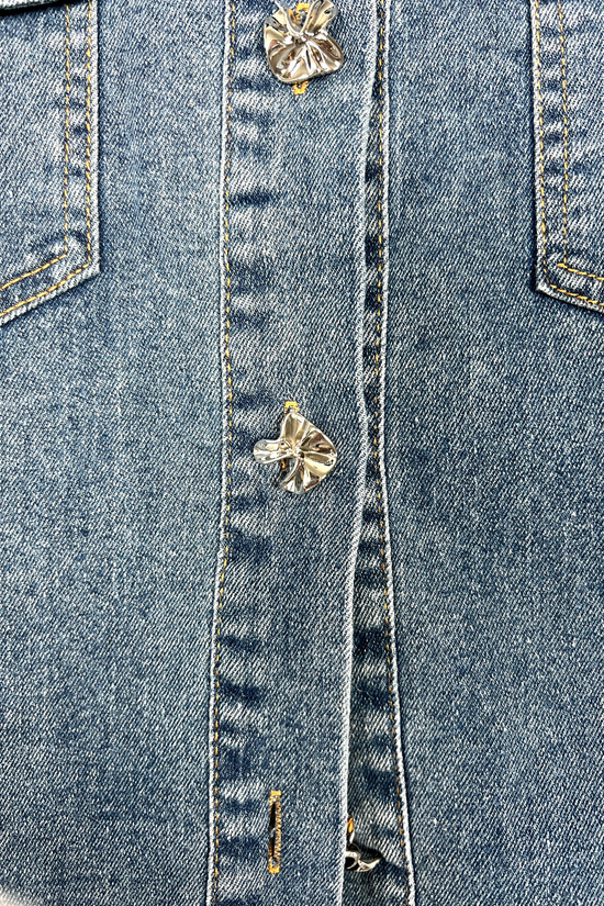 Flare Sleeve Denim Top - Born To Glam Born To Glam