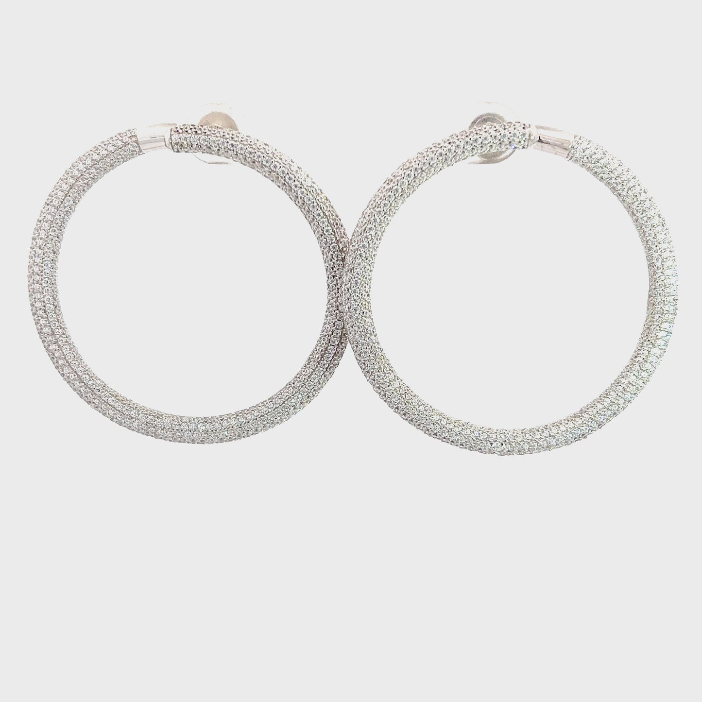 Load and play video in Gallery viewer, Crystal CZ Hoop Earring
 Born To Glam