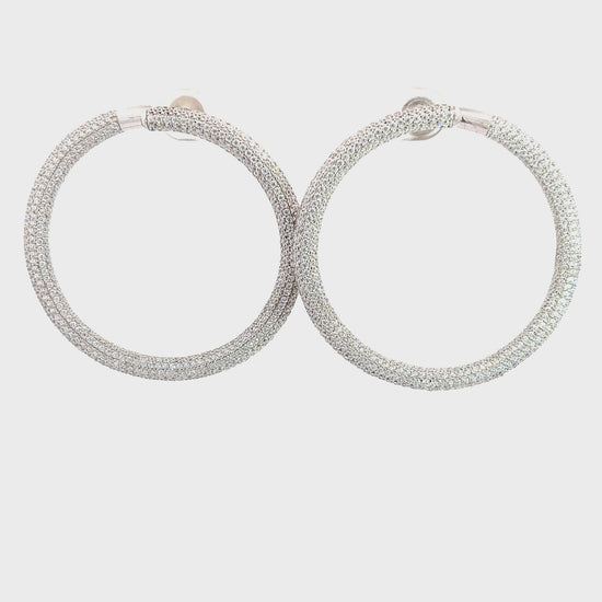 Load and play video in Gallery viewer, Crystal CZ Hoop Earring
 Born To Glam