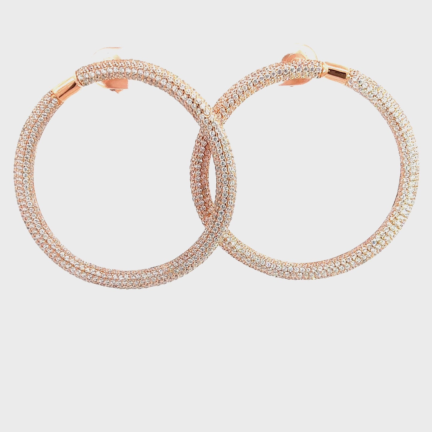 Load and play video in Gallery viewer, Crystal CZ Hoop Earring
 Born To Glam