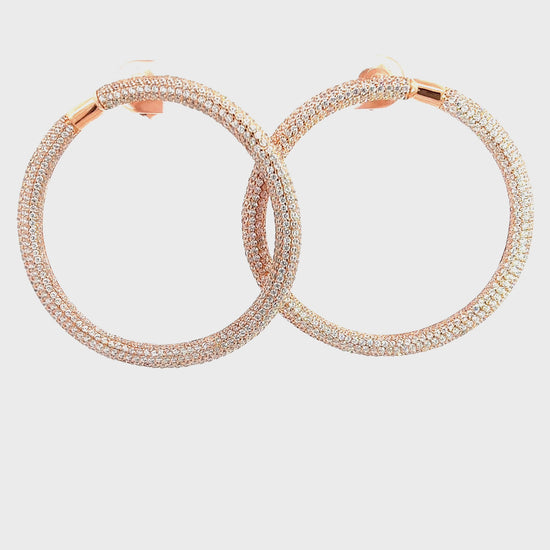 Load and play video in Gallery viewer, Crystal CZ Hoop Earring
 Born To Glam