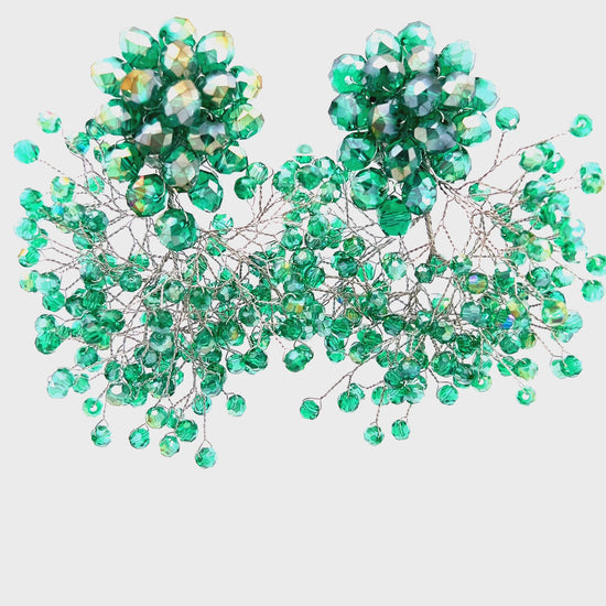 Load and play video in Gallery viewer, Crystal Sculpture Statement Clip On Earring
 Born To Glam