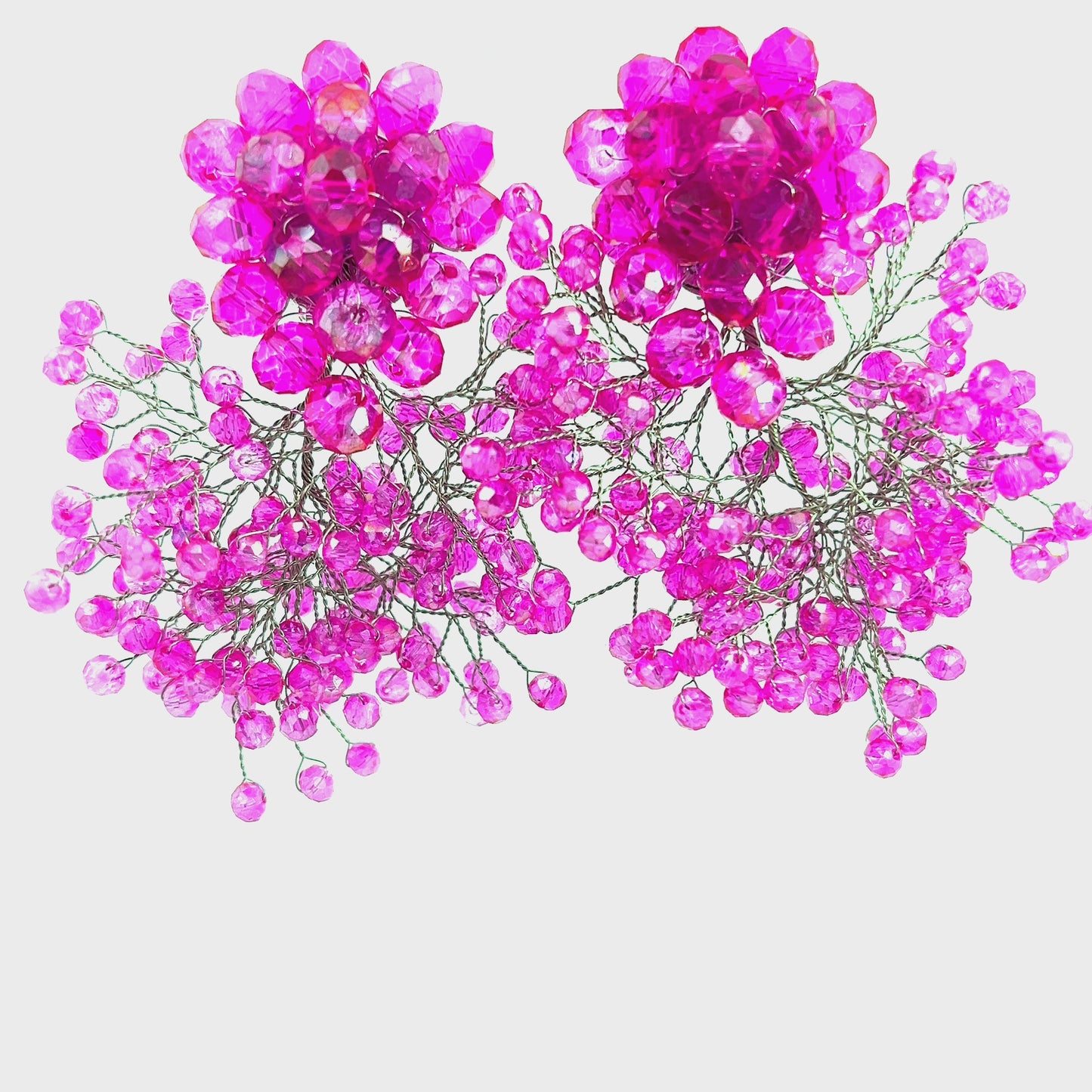 Load and play video in Gallery viewer, Crystal Sculpture Statement Clip On Earring
 Born To Glam