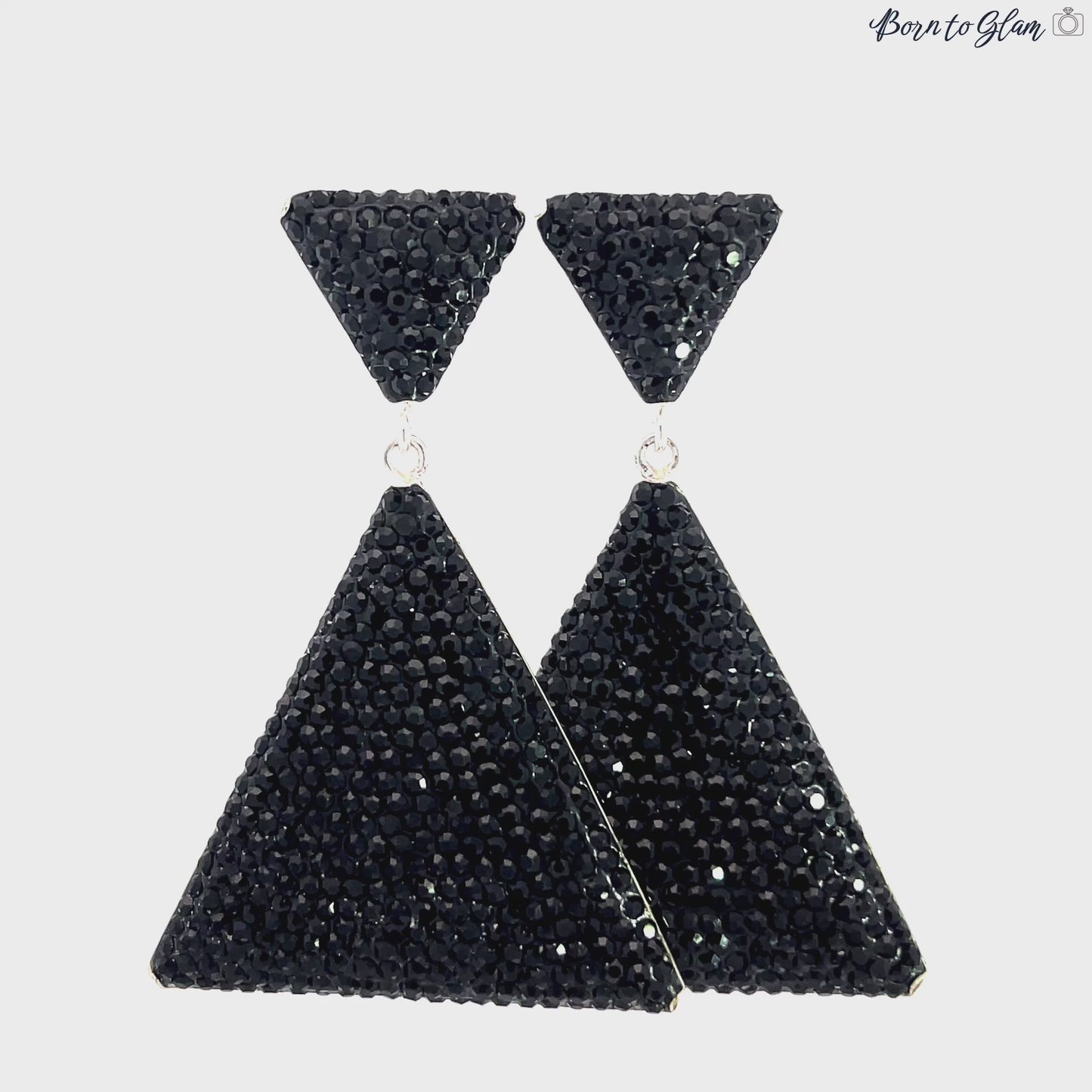 Load and play video in Gallery viewer, Pyramid Crystal 925 Sterling Silver Dangle Earring
 Born To Glam